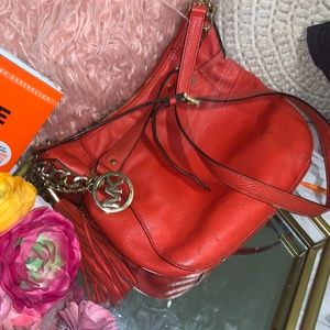 Michael Kors Bedford Sienna Orange Pebbled Leather